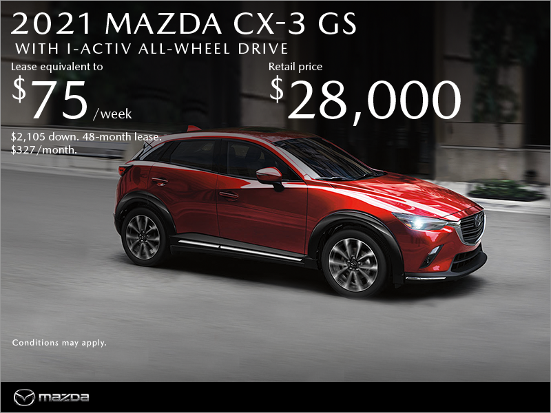 Performe Mazda Get the 2021 Mazda CX3!
