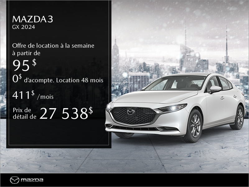 Procurez-vous la Mazda3 2024!