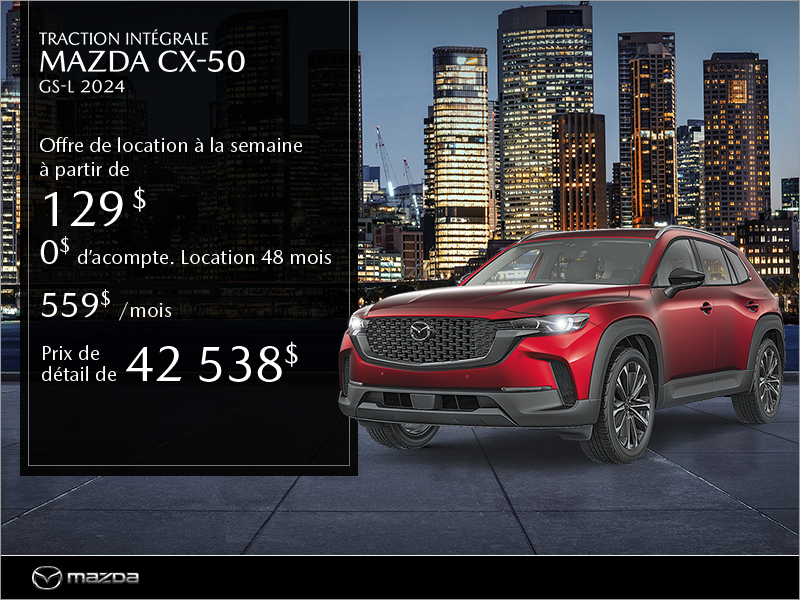 Procurez-vous le Mazda CX-50 2024 aujourd'hui!