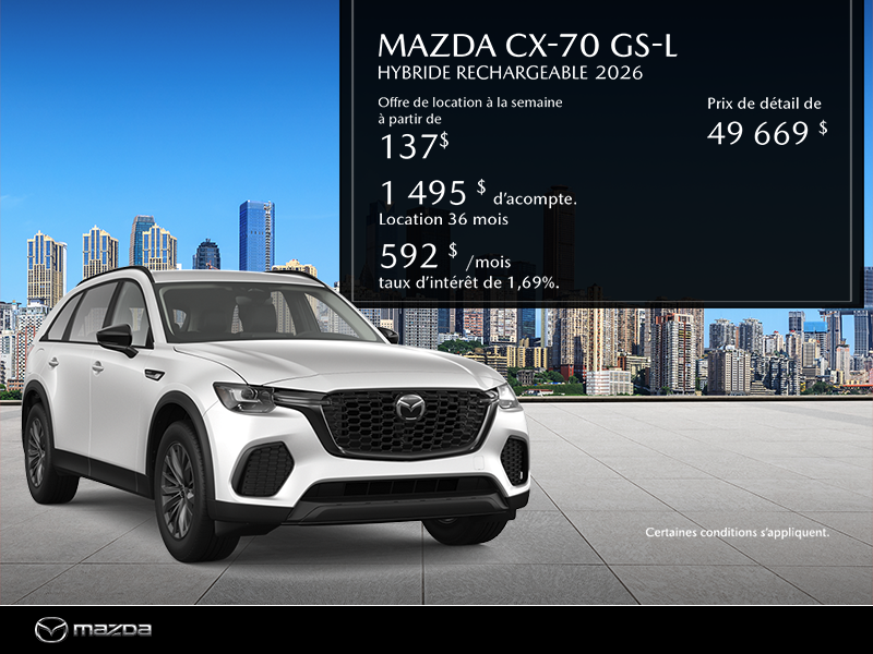 Mazda CX-70 Plug-In Hybrid 2026