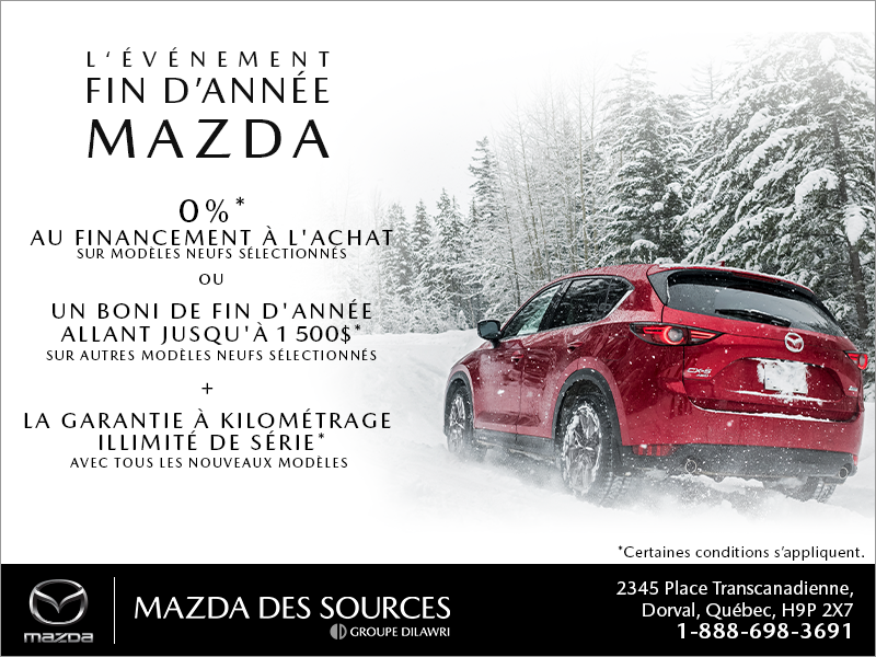 L'événement fin d'année Mazda!