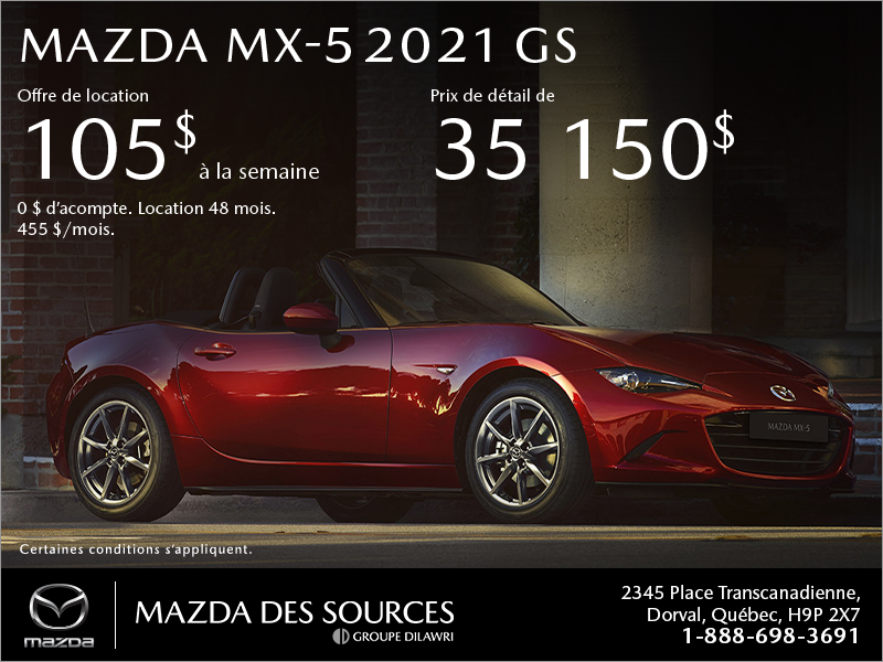 Procurez-vous le Mazda MX-5 2021!