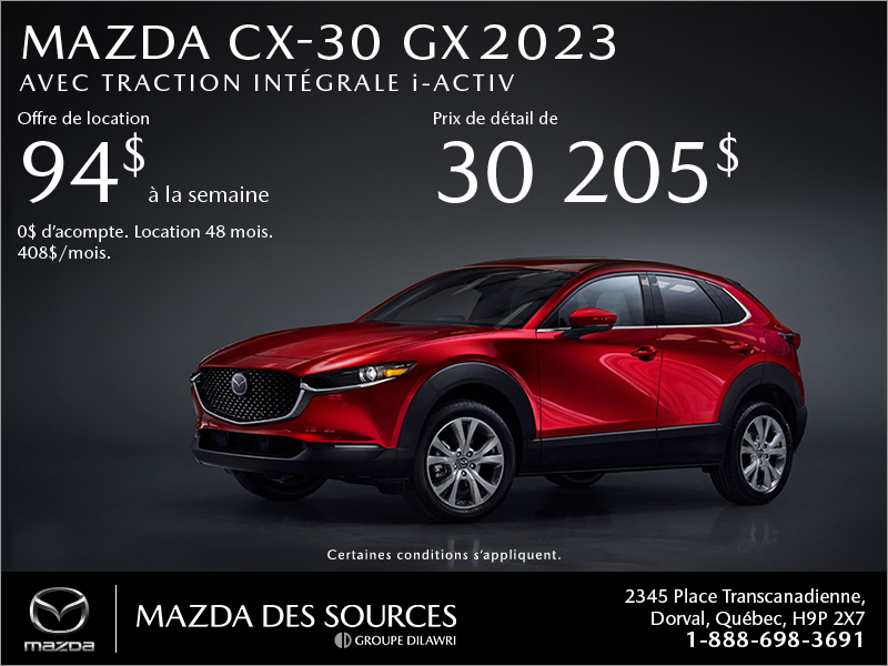 Procurez-vous le Mazda CX-30 2022!