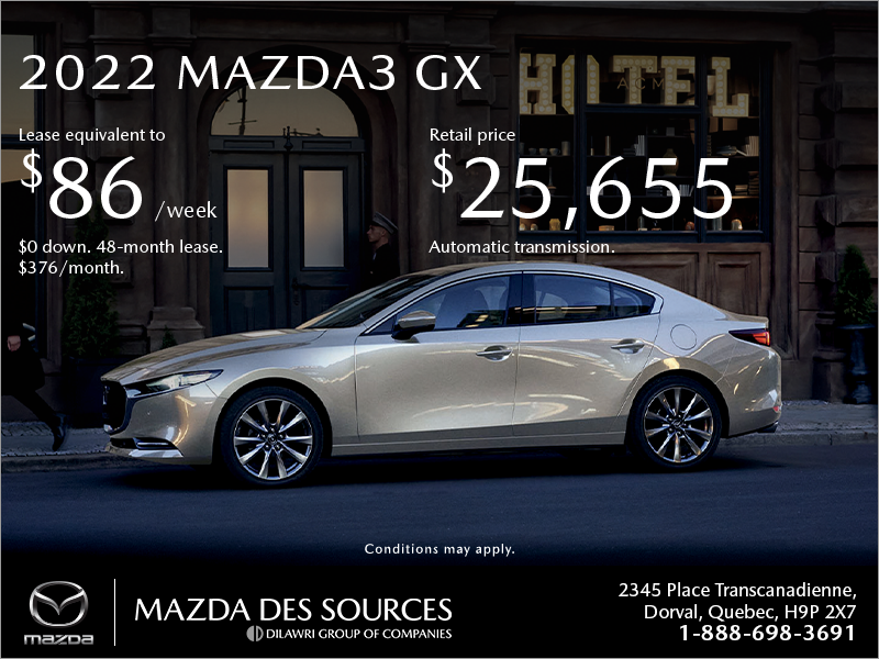 Get the 2022 Mazda3!