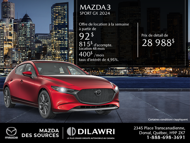 Procurez-vous le Mazda 3 Sport 2025