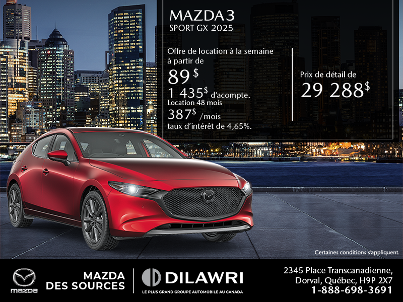 Procurez-vous le Mazda 3 Sport 2025