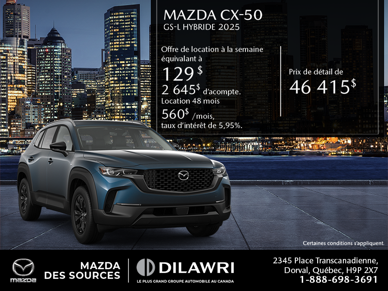 Procurez-vous le Mazda Cx-50 Hybride 2025