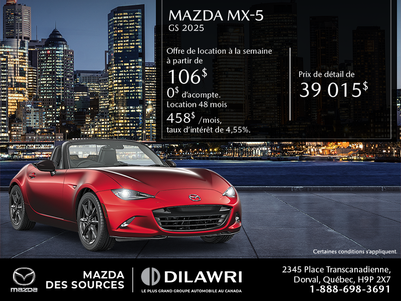 Procurez-vous le Mazda Mx-5 2025