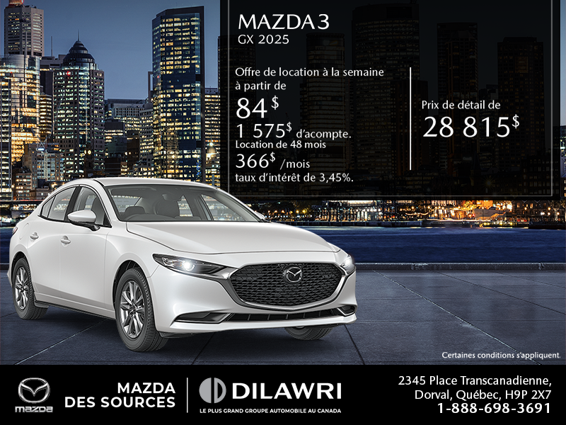 Procurez-vous le Mazda3 2025
