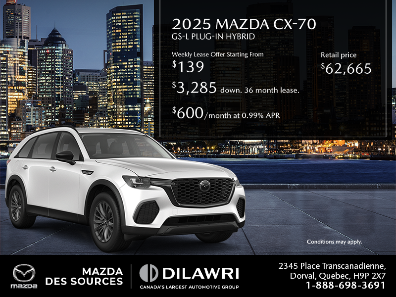 Get the 2025 Mazda CX-70 PHEV