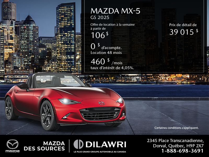 Procurez-vous le Mazda Mx-5 2025