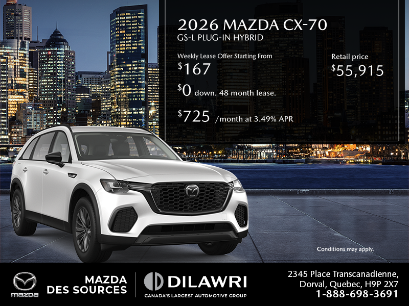 Get the 2026 Mazda CX-70 Plug-In Hybrid