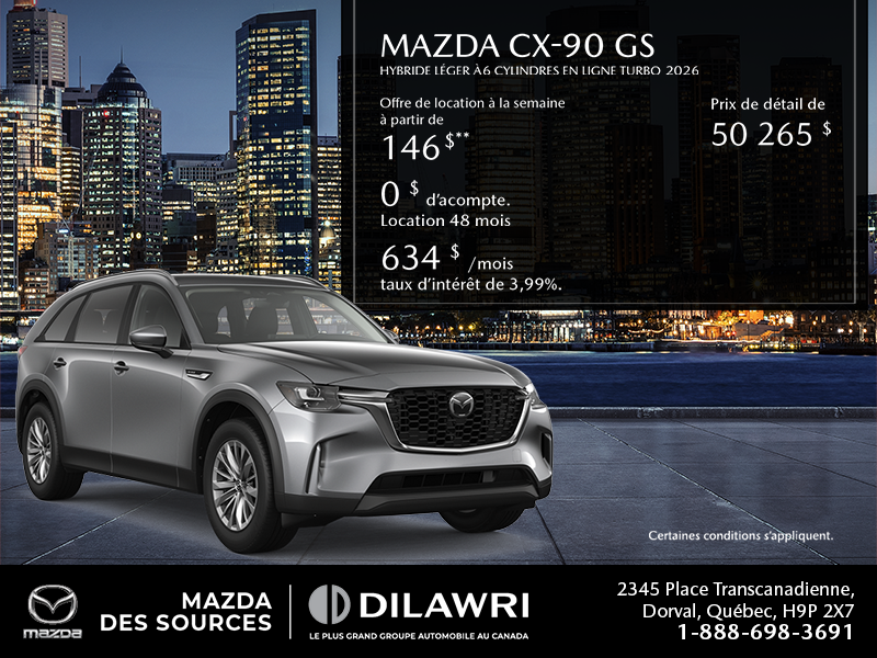 Procurez vous le Mazda CX-90 Hybride Léger 2026