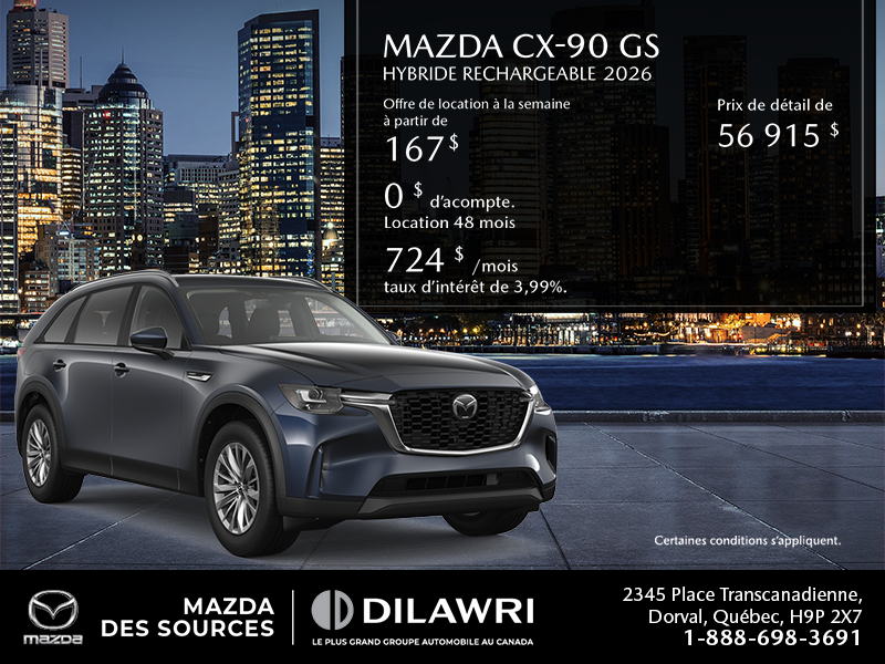 Procurez vous le Mazda CX-90 Hybride Rechargeable 2026