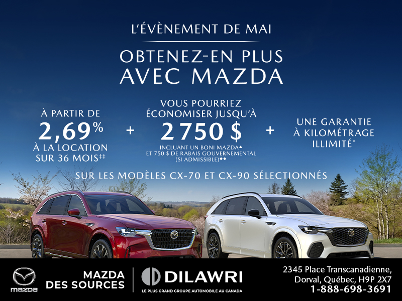 Obtenez-en plus avec Mazda