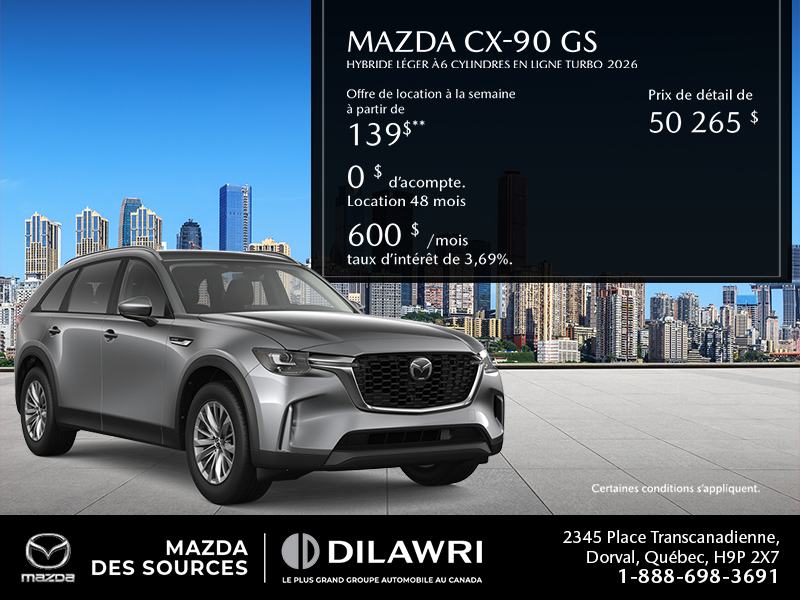 Procurez vous le Mazda CX-90 Hybride Léger 2026