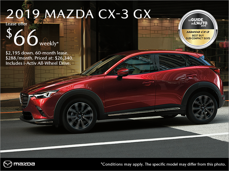 Get the 2019 Mazda CX-3!