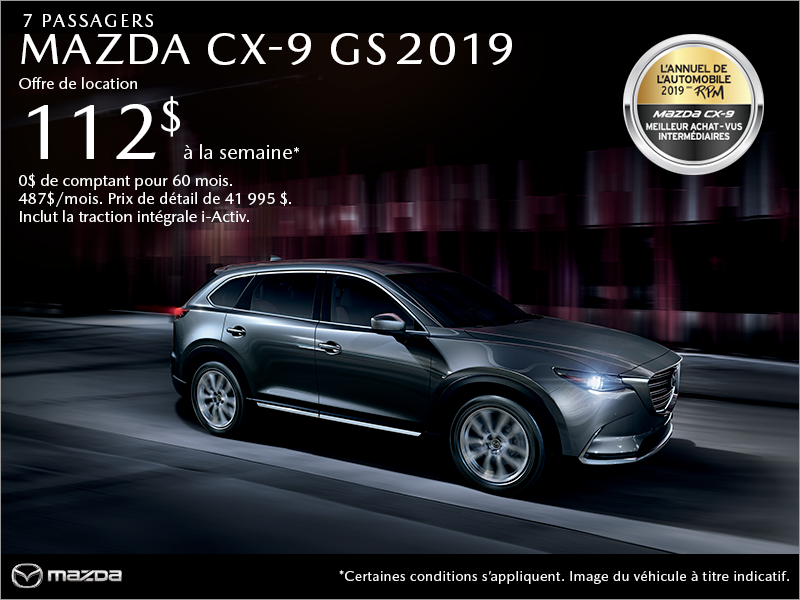 Procurez-vous le Mazda CX-9 2019!