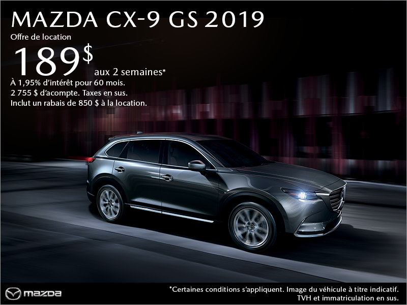 Procurez-vous le Mazda CX-9 2019 aujourd'hui!