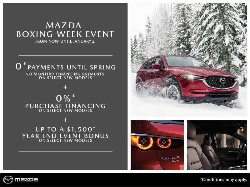 Charlevoix Mazda The Mazda Boxing Week Event