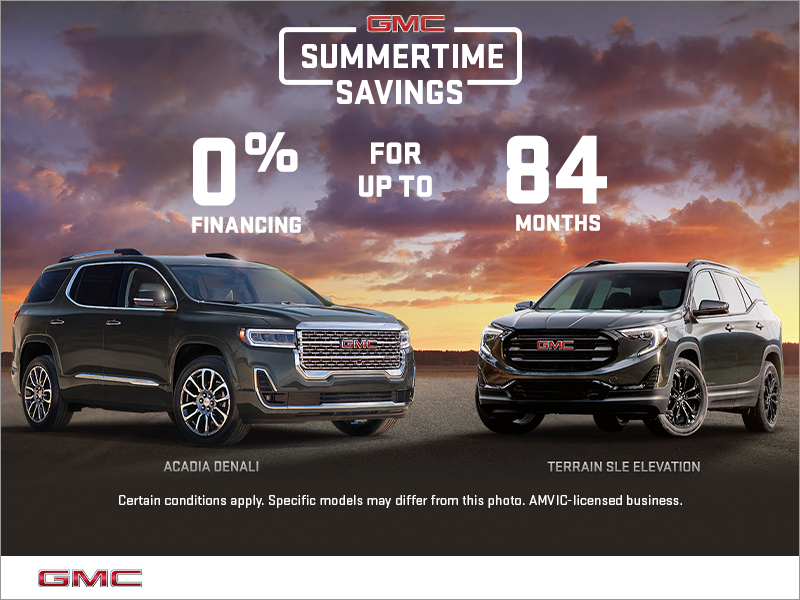 Mcdonald Chevrolet Buick Gmc Ltd Gmc Summertime Savings Event