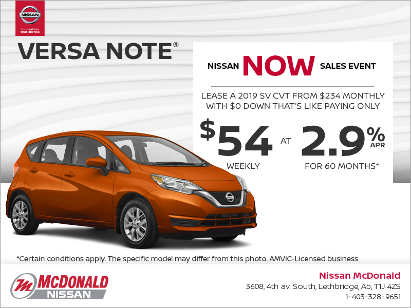 nissan versa note lease deals