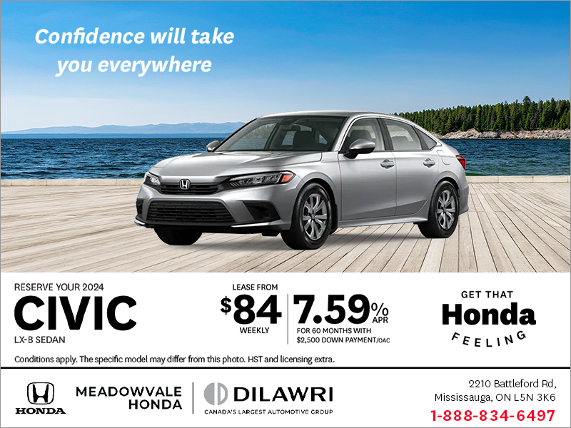 Meadowvale Honda Get the 2024 Honda Civic