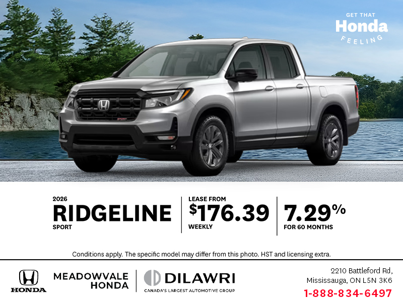 Get the 2026 Honda Ridgeline!