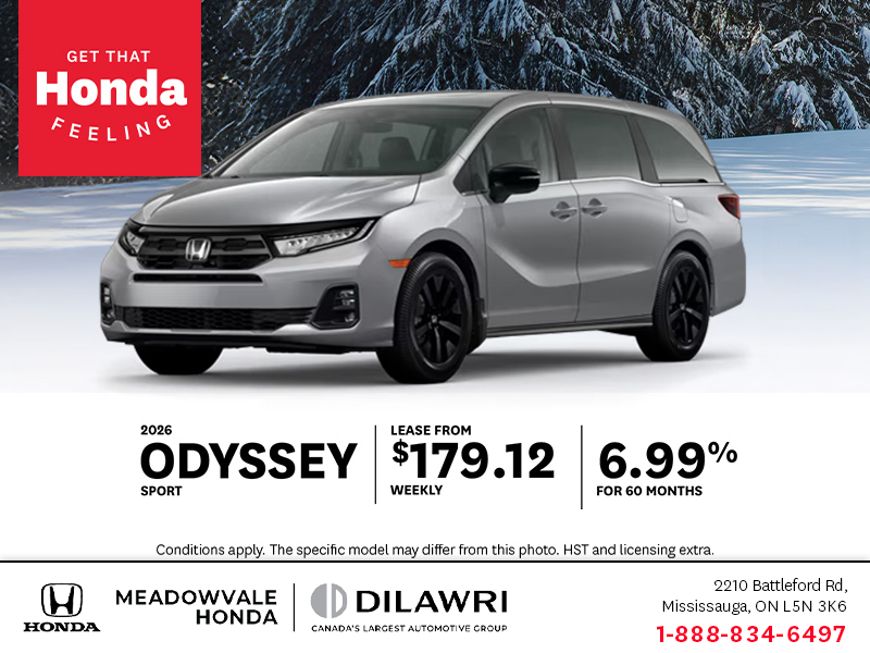 Get the 2026 Honda Odyssey!