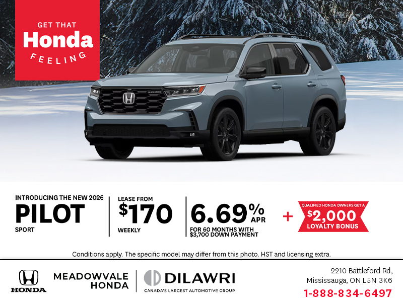 Get the 2026 Honda Pilot
