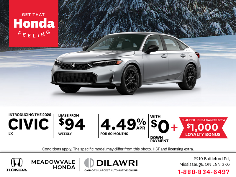 Get the 2026 Honda Civic!