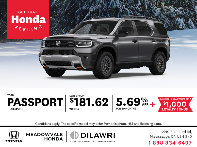 Get the 2026 Honda Passport!