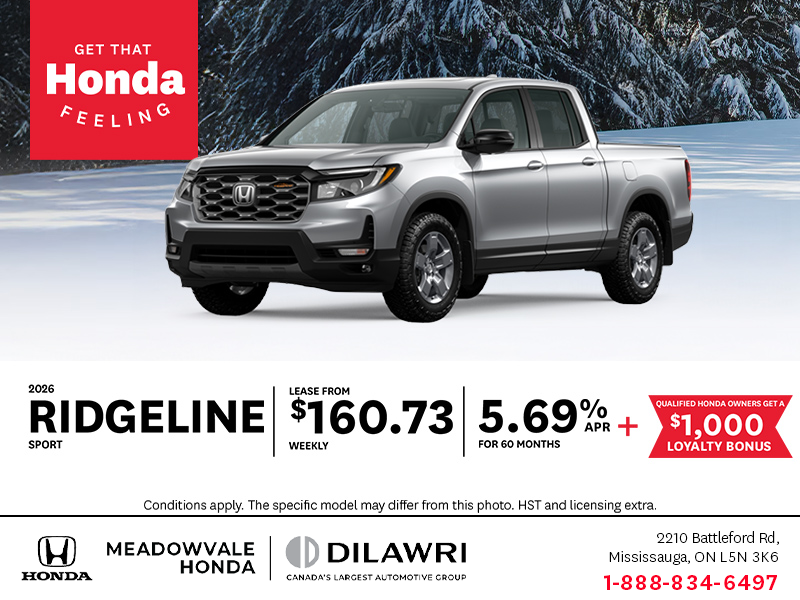 Get the 2026 Honda Ridgeline!