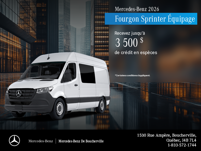 Fourgon Sprinter Équipage 2026