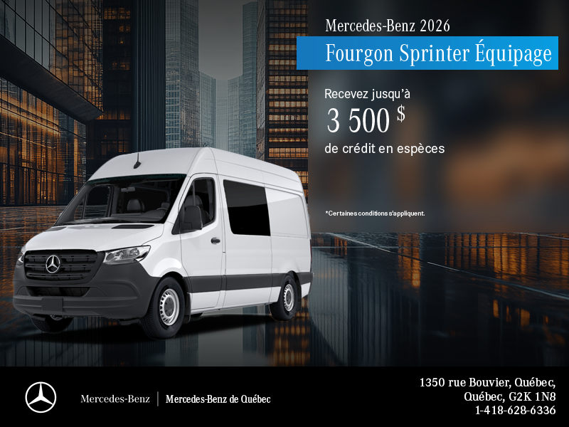 Fourgon Sprinter Équipage 2026