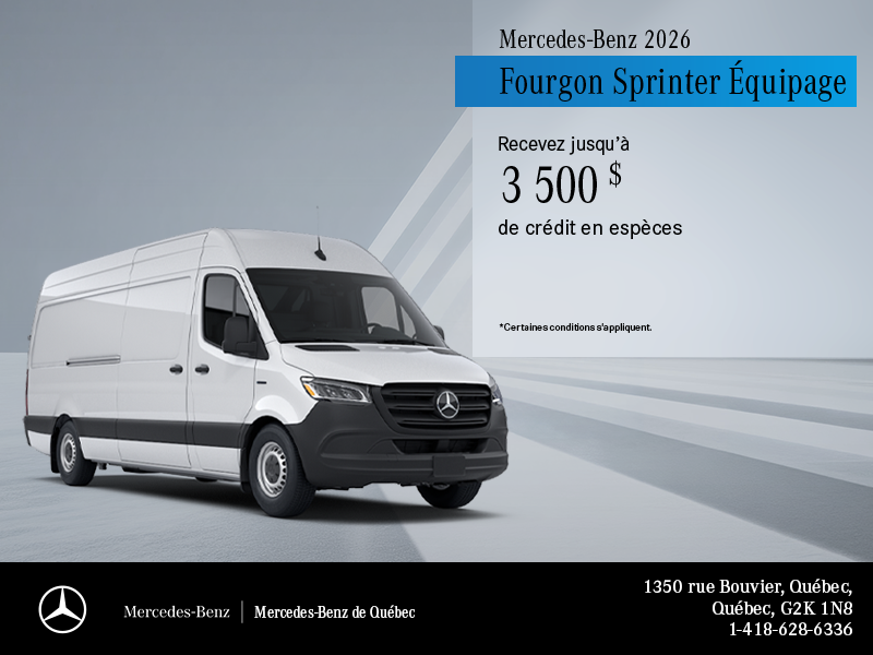Fourgon Sprinter Équipage 2026