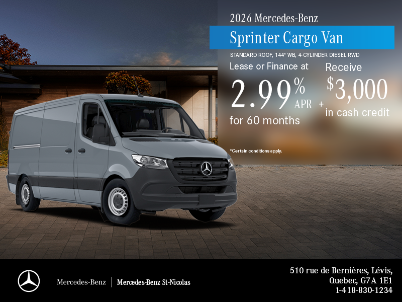 2026 Sprinter Cargo Van RWD