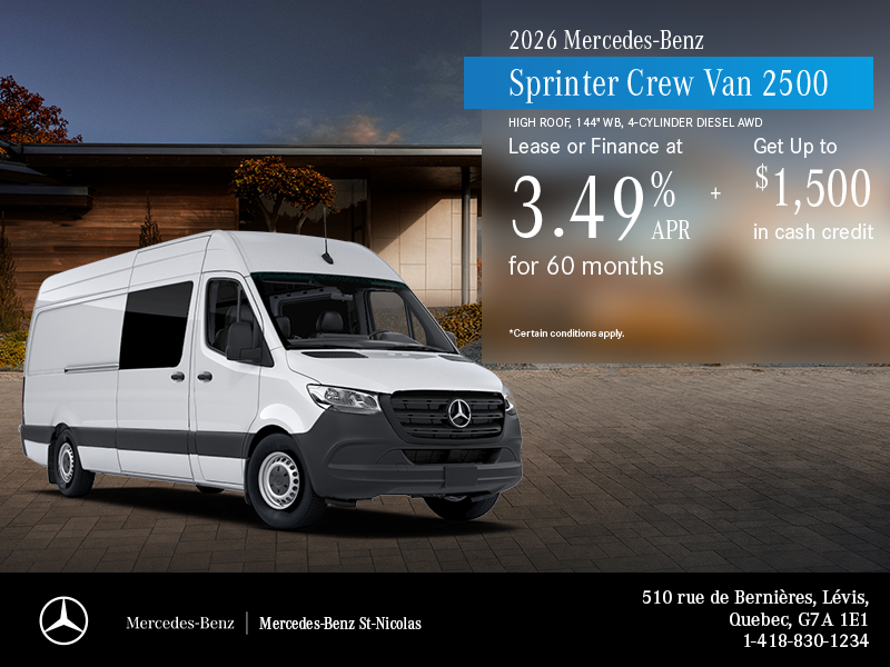 2026 Sprinter Crew Van 2500
