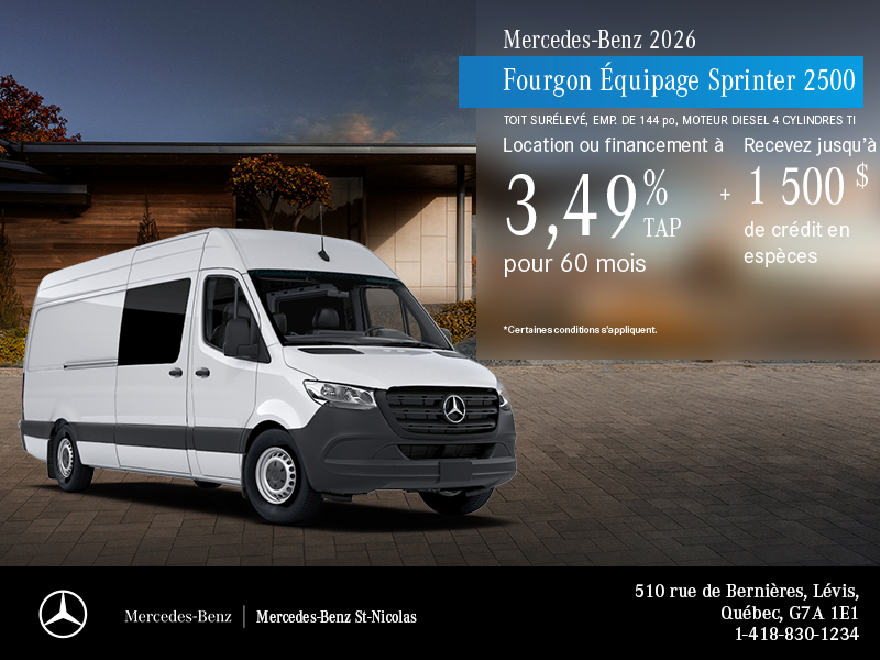 Fourgon Équipage Sprinter 2500 2026