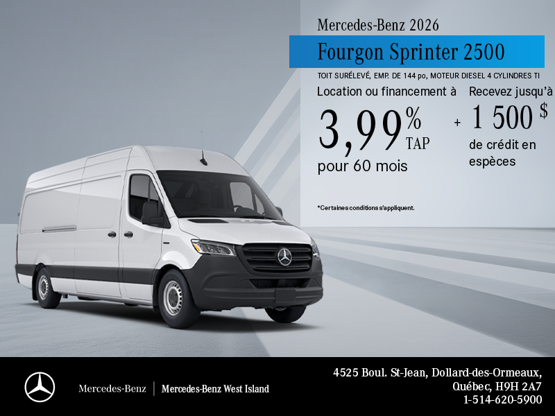 Fourgon Sprinter 2500 2026.