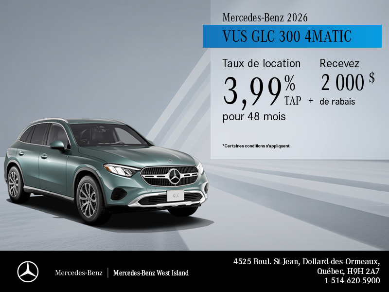 VUS GLC 300 4MATIC 2026.