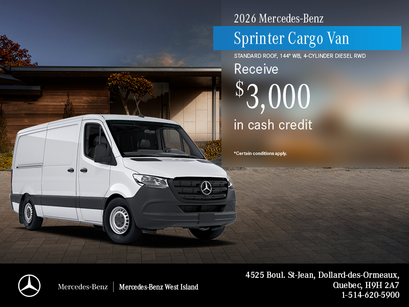 2026 Sprinter Cargo Van 2500