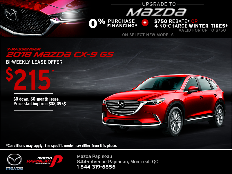 Get the 2018 Mazda CX-9!