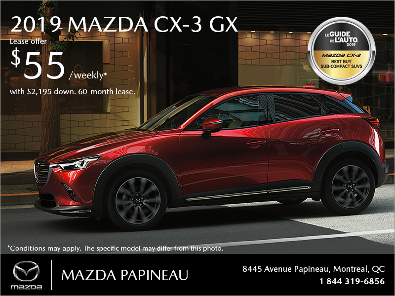 Get the 2019 Mazda CX-3!
