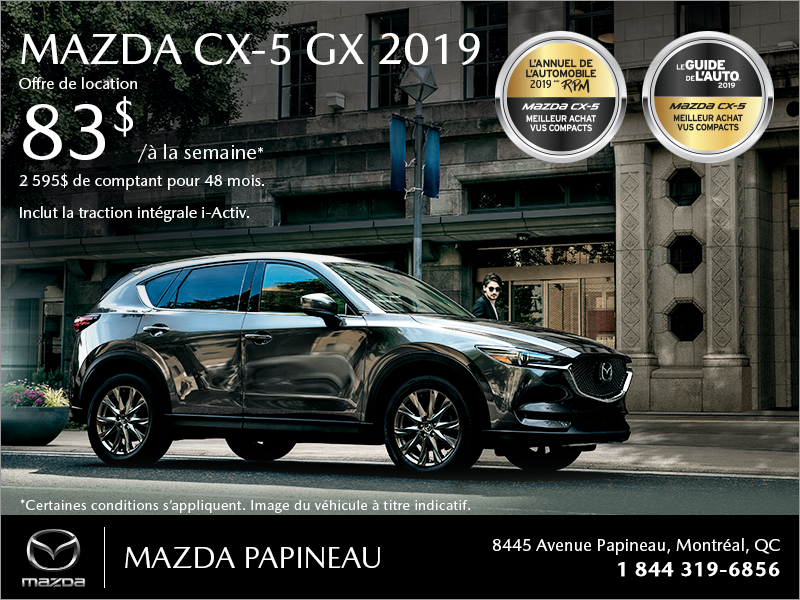 Procurez-vous la Mazda CX-5 2019!