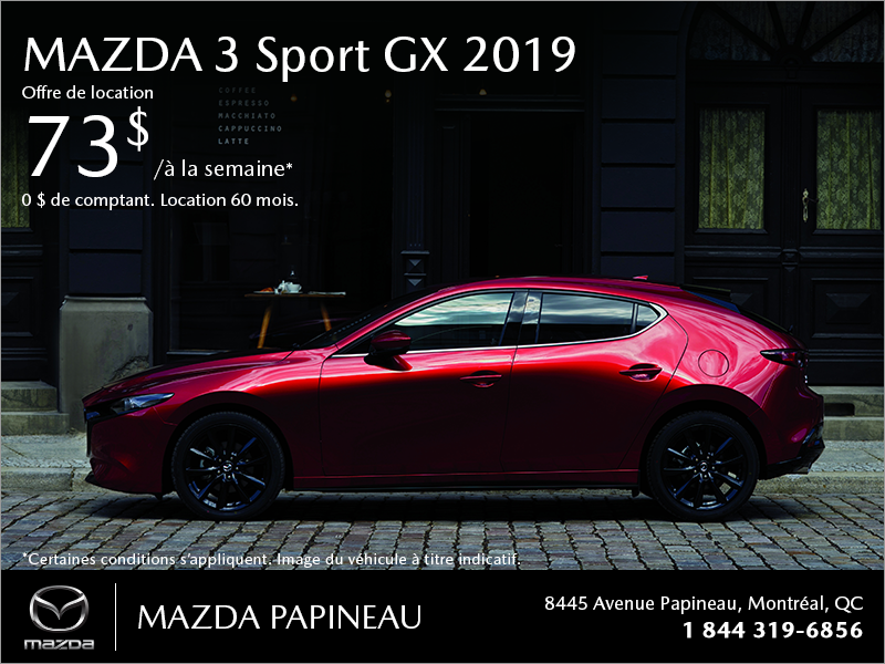 Procurez-vous la Mazda3 Sport 2019!