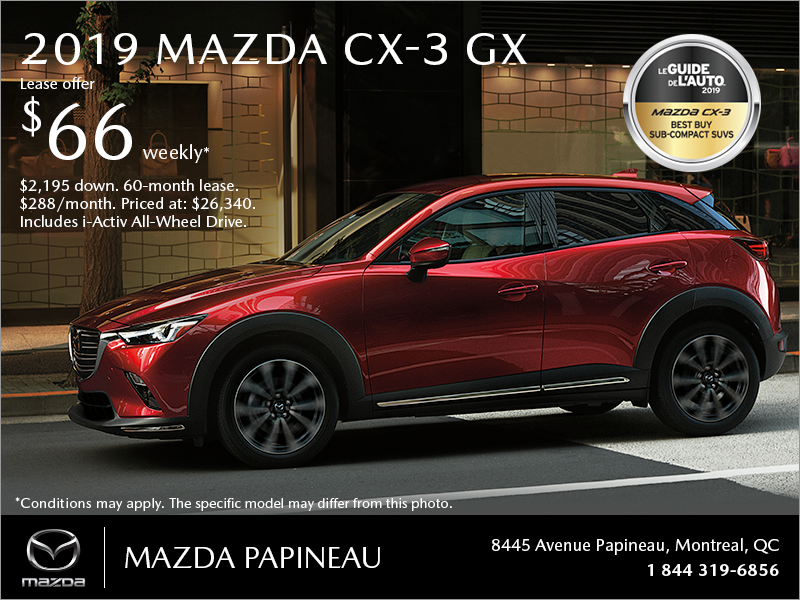 Get the 2019 Mazda CX-3!