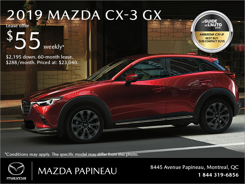 Get the 2019 Mazda CX-3!