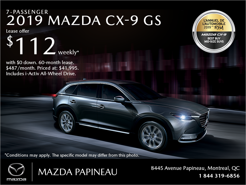 Get the 2019 Mazda CX-9!