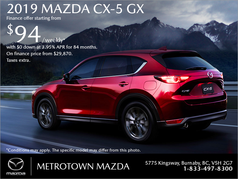 Get the 2019 Mazda CX-5 today!